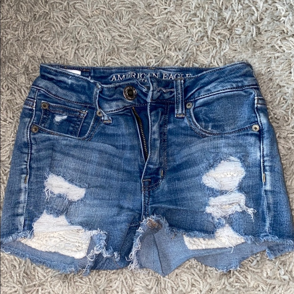 American Eagle High-Rise Shortie Festival Shorts